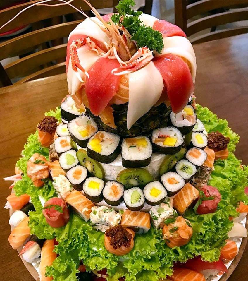Bolo De Sushi - Sushi Poá